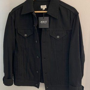 Able black denim jacket